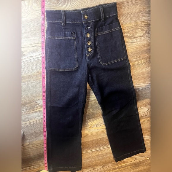 Free People We the Free High Waisted Button fly wide leg jeans size 26 - Picture 6 of 10